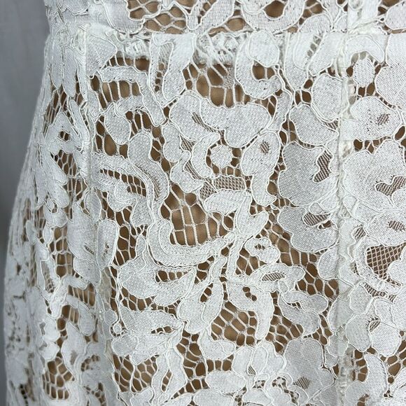 Lulus Off White Lace Dress with V Neckline - Picture 6 of 11